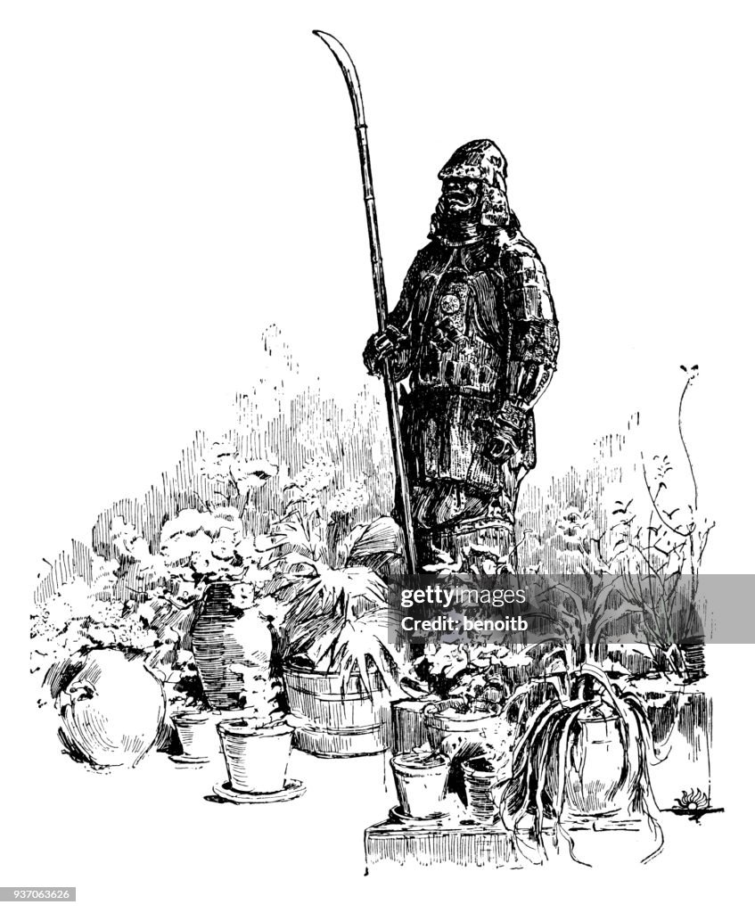 Japanese warrior statue
