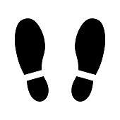 Footprint shoes symbol.