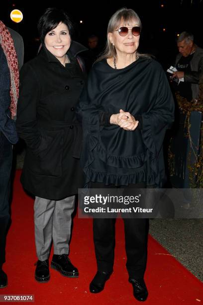 Liane Foly and Marina Vlady attend the "8th Festival2Valenciennes" on March 21, 2018 in Valenciennes, France.