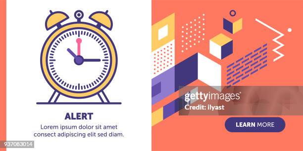 alert banner - counting days stock illustrations