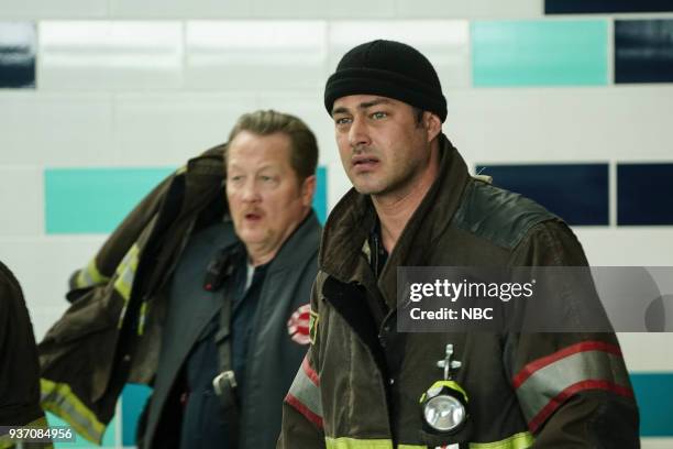 Put White On Me" Episode 617 -- Pictured: Christian Stolte as Mouch, Taylor Kinney as Kelly Severide --