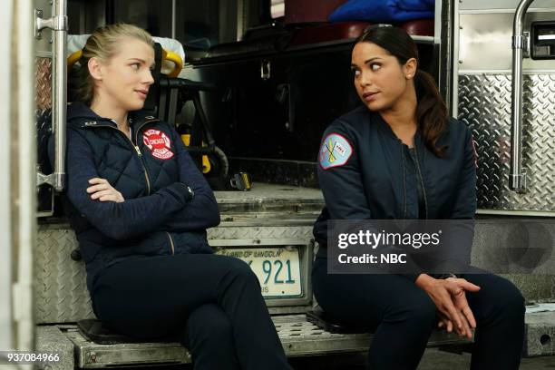 Put White On Me" Episode 617 -- Pictured: Kara Killmer as Sylvie Brett, Monica Raymund as Gabriela Dawson --