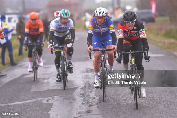 Greg Van Avermaet of Belgium and Team BMC Racing Team / Philippe Gilbert of Belgium and Team Quick-Step Floors / Peter Sagan of Slovakia and Team...