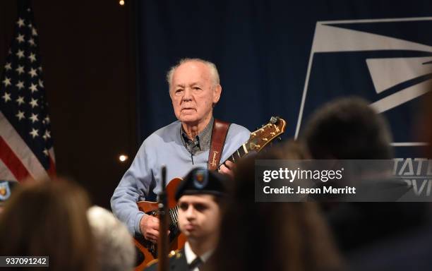 Joseph Negri attends the U.S. Postal Service Dedication of the Mister Rogers Forever Stamp at WQED's Fred Rogers Studio on March 23, 2018 in...