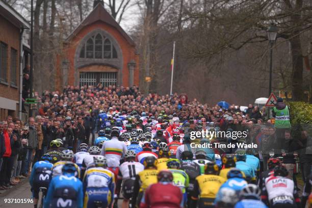 La Houppe / Peloton / Fans / Public / Chapel / during the 61st E3 Harelbeke 2018 a 206,4km race from Harelbeke to Harelbeke on March 23, 2018 in...