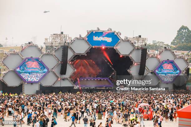 General view of the first day of Lollapalooza Brazil at Interlagos Racetrack on March 23, 2018 in Sao Paulo, Brazil.