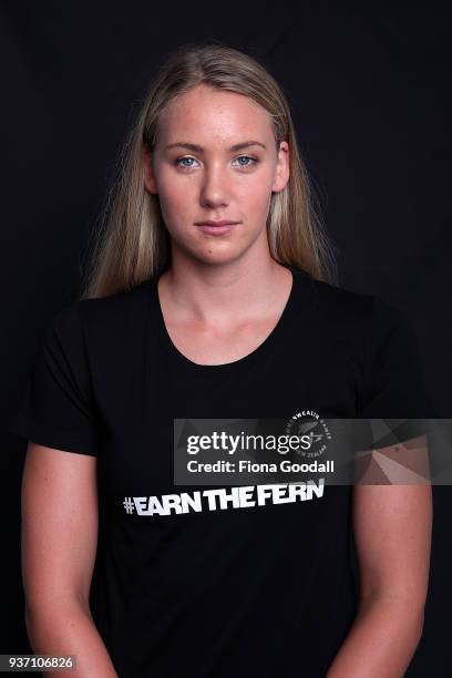 Swimmer Bobbie Gichard headshot during the Queens Baton Commonwealth Games Relay on December 22, 2017 in Auckland, New Zealand.