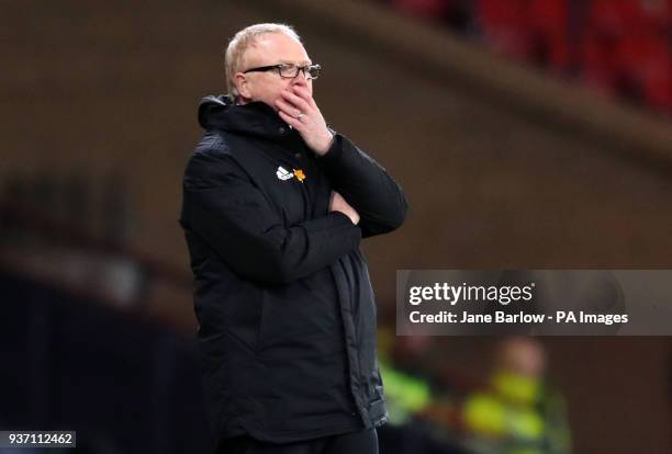 Scotland manager Alex McLeish during the international friendly match at Hampden Park, Glasgow.