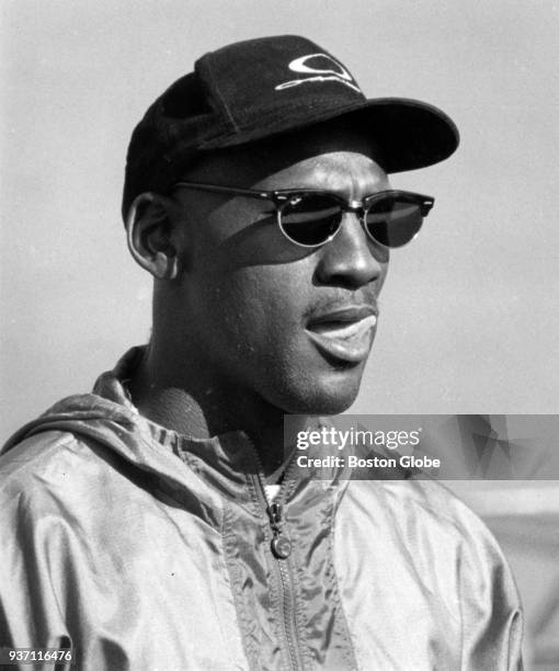 Michael Jordan arrives at Scottsdale Stadium where he is playing baseball with the Scottsdale Scorpions in Scottsdale, Az., Nov. 13, 1994.