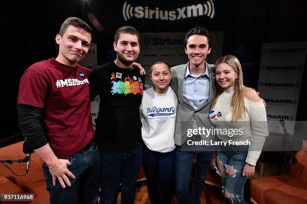 Dan Rather hosts a SiriusXM Roundtable Special Event with Parkland, Florida, Marjory Stoneman Douglas High School Students and activists Cameron...