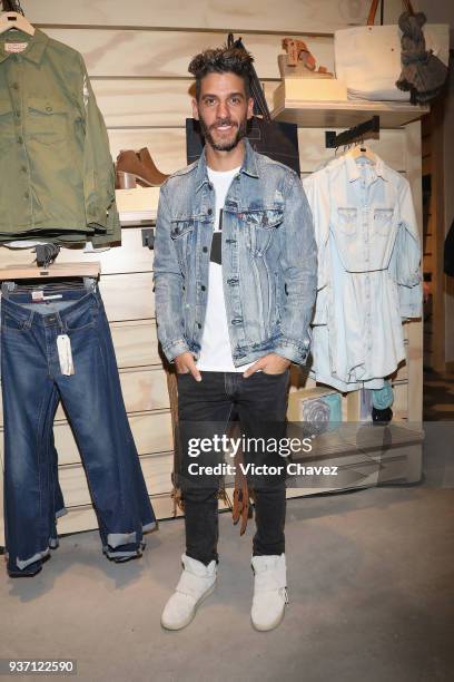 Erick Elias attends the Levi's Flagship Madero store opening at historical center streets on March 22, 2018 in Mexico City, Mexico.
