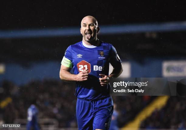 Waterford , Ireland - 23 March 2018; Waterford captain Paul Keegan victory during the SSE Airtricity League Premier Division match between Waterford...