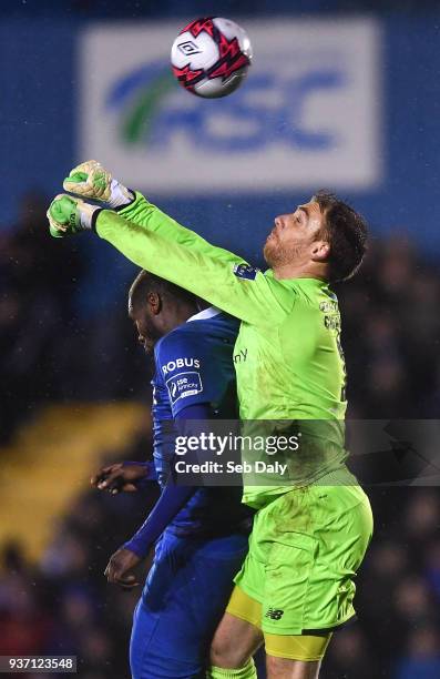 Waterford , Ireland - 23 March 2018; Tomer Cheninski of Shamrock Rovers in action against Ismahil Akinade of Waterford during the SSE Airtricity...