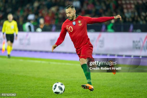 Ricardo Quaresma of Portugal in action during the International Friendly between Portugal and Egypt at the Letzigrund Stadium on March 23, 2018 in...