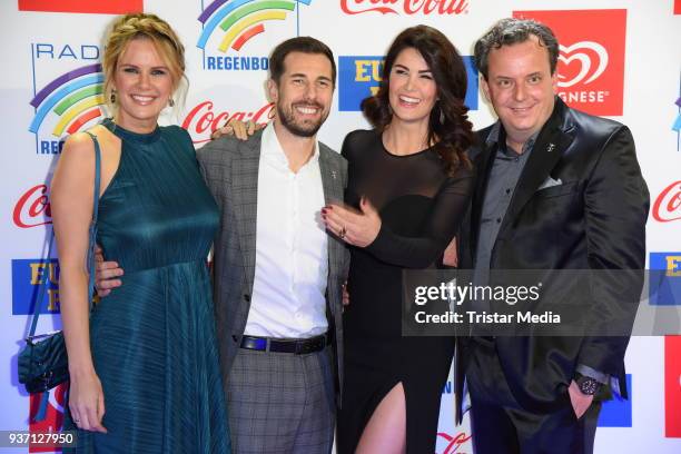 Monica Ivancan, her husband Christian Meier, Michael Mack and his wife Miriam Mack attend the Radio Regenbogen Award 2018 on March 23, 2018 in Rust,...