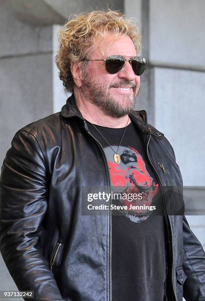 Musician Sammy Hagar is inducted into the 2018 "Bammies Walk of Fame" at Bill Graham Civic Auditorium on March 23, 2018 in San Francisco, California.
