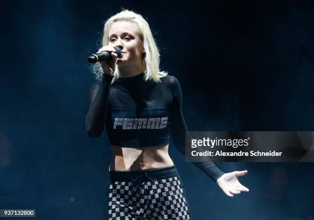 Zara Larsson performs during the Lollapaloosa Sao Paulo 2018 - Day 1 on March 23, 2018 in Sao Paulo, Brazil.