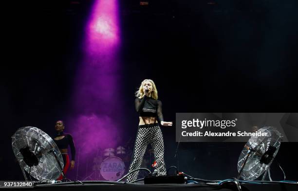 Zara Larsson performs during the Lollapaloosa Sao Paulo 2018 - Day 1 on March 23, 2018 in Sao Paulo, Brazil.