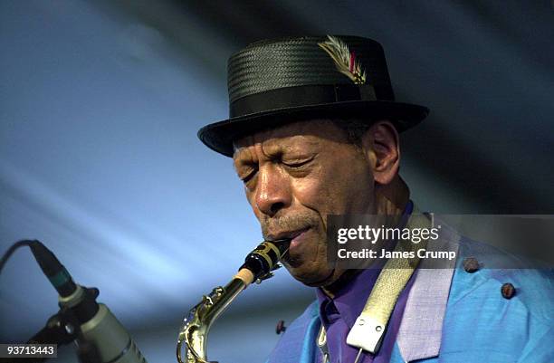 Jazz great Ornette Coleman performs at the 2003 New Orleans Jazzfest.