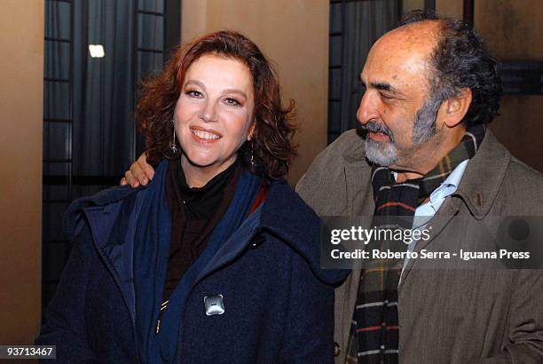 Stefania Sandrelli present his film "Cristine Cristina" with actor Alessandro Haber at Cineteca di Bologna on December 2, 2009 in Bologna, Italy.