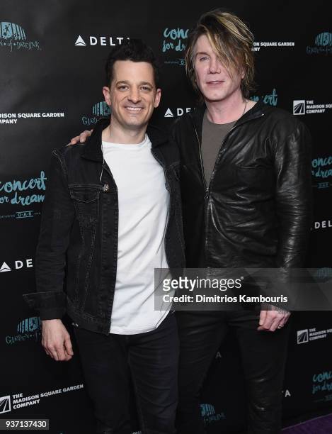 Marc Roberge and John Rzeznik attend The Garden Of Dreams Foundation's Concert For Dreams Benefit at Beacon Theatre on March 23, 2018 in New York...