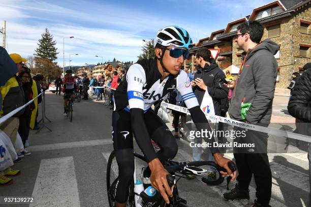 Start / Egan Arley Bernal Gomez of Colombia and Team Sky Blue Young Jersey / Public / Fans / during the Volta Ciclista a Catalunya 2018, Stage 5 a...