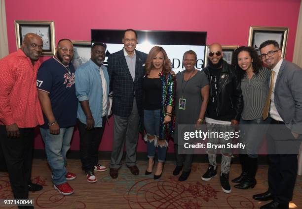 The Recording Academy Chicago Chapter President Mark Hubbard, singer Marvin Sapp, record producer Warryn Campbell, Stellar Awards Founder/Central...