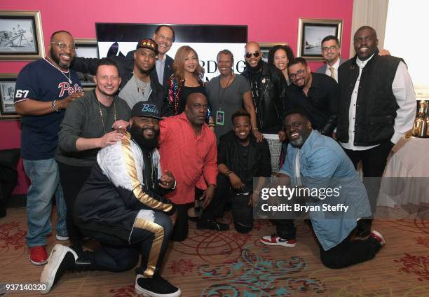 Singer Marvin Sapp, singer Bryan Popin, Stellar Awards Founder/Central City Productions Chairman and CEO Don Jackson, singer Erica Campbell, Central...