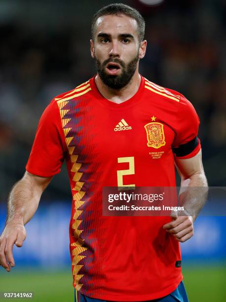 Dani Carvajal of Spain during the International Friendly match between Germany v Spain at the Esprit Arena on March 23, 2018 in Dusseldorf Germany