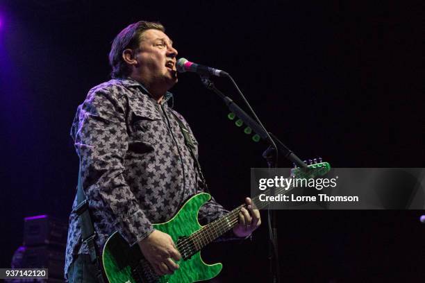 Jake Burns of Stiff Little Fingers performs at The Forum on March 23, 2018 in London, England.