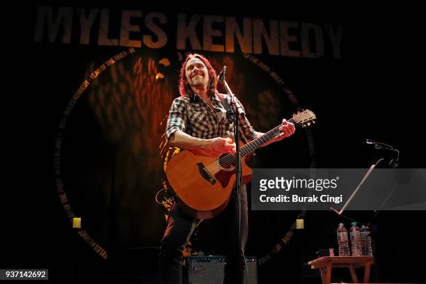 Myles Kennedy performs at Islington Assembly Hall on March 23, 2018 in London, England.