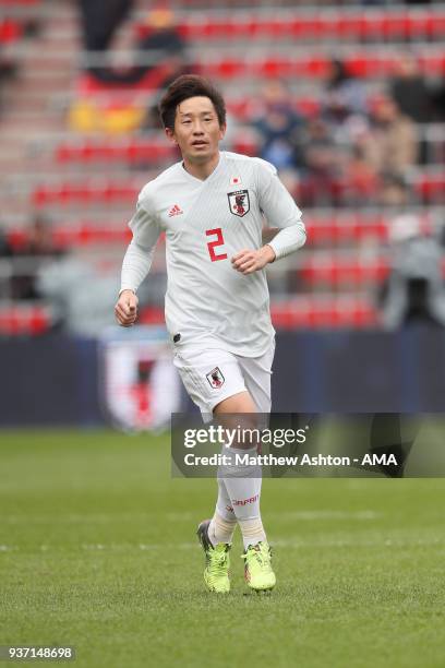 Tomoya Ugajin of Japan during the International friendly match between Japan and Mali at the Stade de Sclessin on March 23, 2018 in Liege, Belgium.