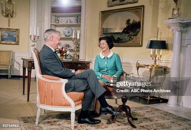 Walt Disney Television via Getty Images SPECIAL - "Mrs. L.B.J.'s Washington" - 1/1/68, Howard K. Smith, Lady Bird Johnson,