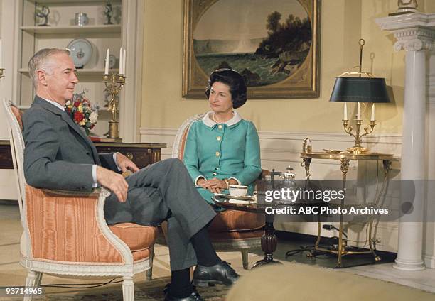 Walt Disney Television via Getty Images SPECIAL - "Mrs. L.B.J.'s Washington" - 1/1/68, Howard K. Smith, Lady Bird Johnson,