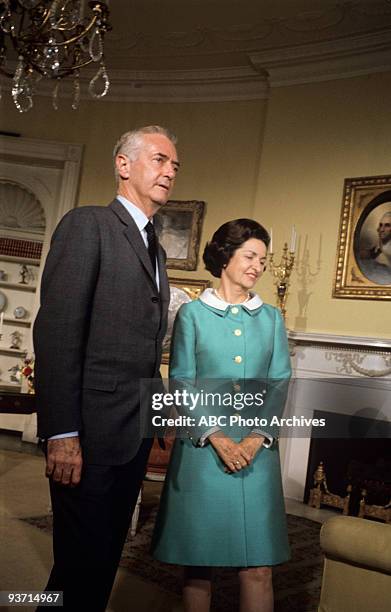 Walt Disney Television via Getty Images SPECIAL - "Mrs. L.B.J.'s Washington" - 1/1/68, Howard K. Smith, Lady Bird Johnson,