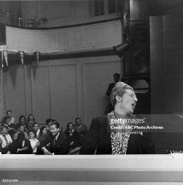 Show Coverage - 10/17/64, Jerry Lee Lewis on the Walt Disney Television via Getty Images Television Network dance show "American Bandstand".,