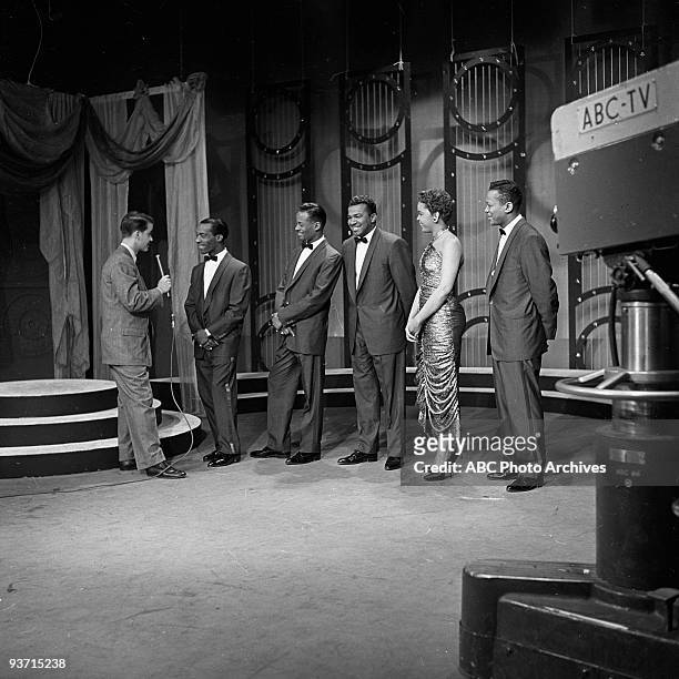 Show Coverage - 3/8/58, The Platters on the Walt Disney Television via Getty Images Television Network dance show "American Bandstand". Herb Reed is...