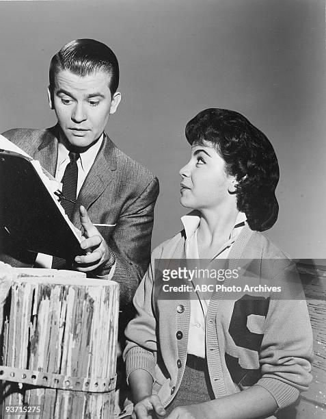 Show Coverage - 1/10/59, Dick Clark, Annette Funicello on the Walt Disney Television via Getty Images Television Network dance show "American...