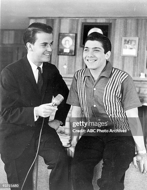 Dick Clark - 6/8/60, Dick Clark talked about the career of Paul Anka during a visit to the singer-composer's Tenafly, NJ,, home.,