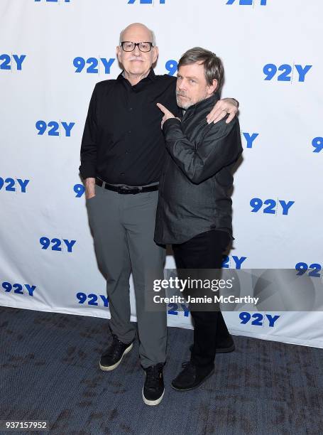 Frank Oz and Mark Hamill attend the 92nd Street Y Present: Mark Hamill And Frank Oz at 92nd Street Y on March 23, 2018 in New York City.