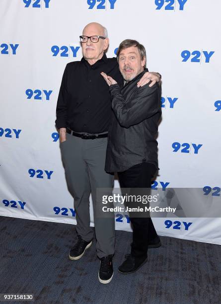 Frank Oz and Mark Hamill attend the 92nd Street Y Present: Mark Hamill And Frank Oz at 92nd Street Y on March 23, 2018 in New York City.