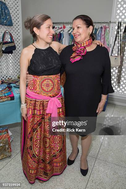 Designer Marisol Deluna and mother Peggy Luna attend the Marisol Deluna Foundation 1st Annual Community Fashion Show at the San Antonio Garden Center...