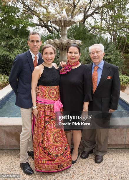 Jonathan Cole, designer Marisol Deluna, and parents Peggy and Rudy Luna attend the Marisol Deluna Foundation 1st Annual Community Fashion Show at the...