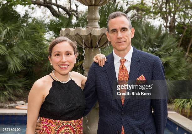Designer Marisol Deluna and husband Jonathan Cole attend the Marisol Deluna Foundation 1st Annual Community Fashion Show at the San Antonio Garden...