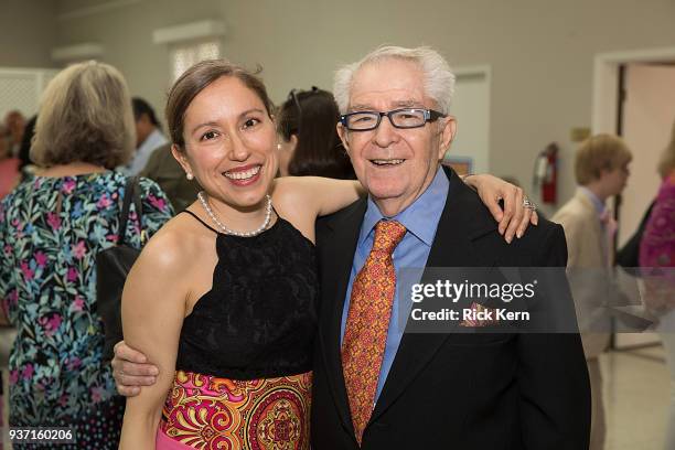 Designer Marisol Deluna and father Rudy Luna attend the Marisol Deluna Foundation 1st Annual Community Fashion Show at the San Antonio Garden Center...