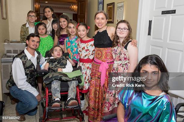 Designer Marisol Deluna and students attend the Marisol Deluna Foundation 1st Annual Community Fashion Show at the San Antonio Garden Center on March...