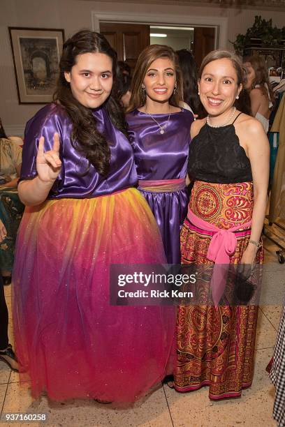 Designer Marisol Deluna and students attend the Marisol Deluna Foundation 1st Annual Community Fashion Show at the San Antonio Garden Center on March...