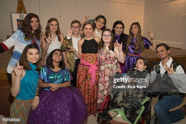 Designer Marisol Deluna and students attend the Marisol Deluna Foundation 1st Annual Community Fashion Show at the San Antonio Garden Center on March...