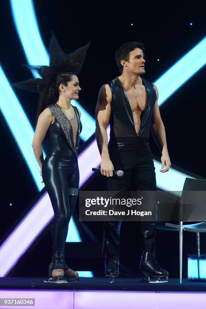 Ale Izquierdo and Max Evans during the Dancing on Ice Live Tour - Dress Rehearsal at Wembley Arena on March 22, 2018 in London, England.The tour...