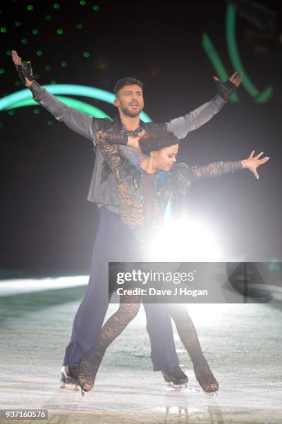 Jake Quickenden and Vanessa Bauer during the Dancing on Ice Live Tour - Dress Rehearsal at Wembley Arena on March 22, 2018 in London, England.The...